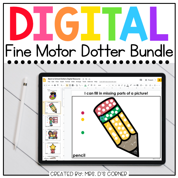 Bundle of Digital Fine Motor Dotter Activities | 26 Total Themes Included!