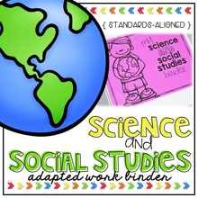 Load image into Gallery viewer, Science and Social Studies Adapted Work Binder® (for Special Needs)