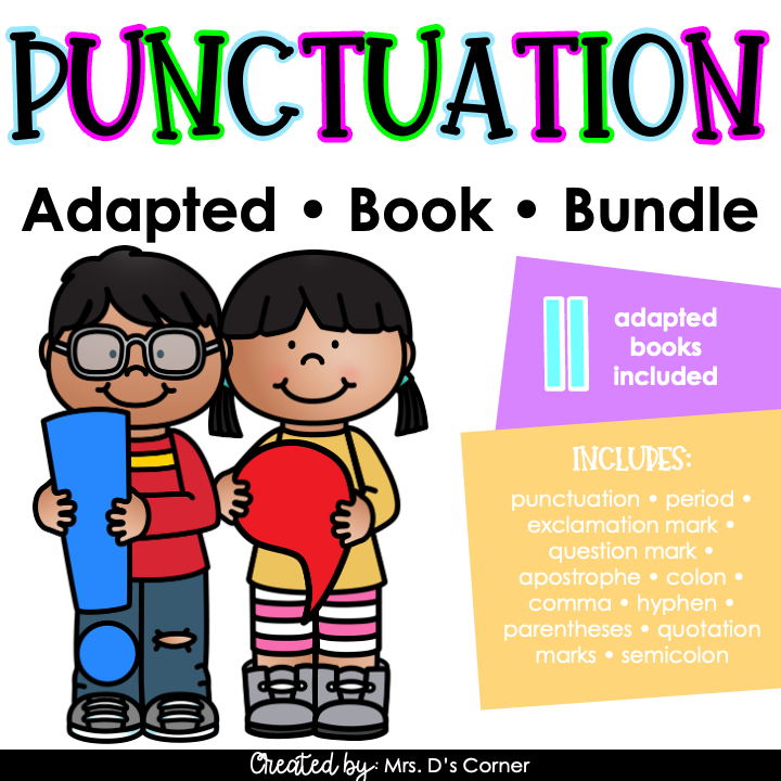 Punctuation Adapted Book Bundle 11 Books Digital Printable Adapte