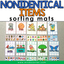 Load image into Gallery viewer, Non-identical Items Sorting Mats [ 10 mats! ] | Non-identical Sorting Activity