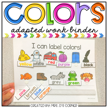 Load image into Gallery viewer, Colors Adapted Work Binder® ( 9 different sets of workpages )