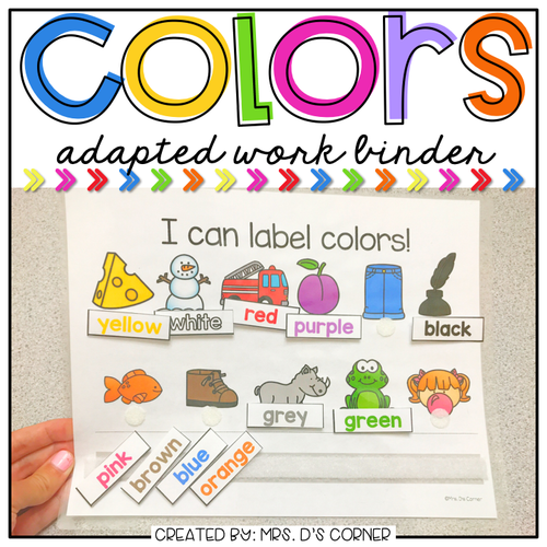 Colors Adapted Work Binder® ( 9 different sets of workpages )