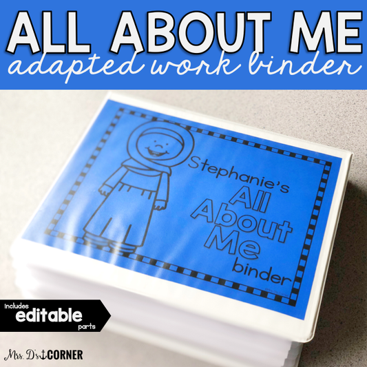 All About Me Adapted Work Binder® (editable) | Personal Info Binder