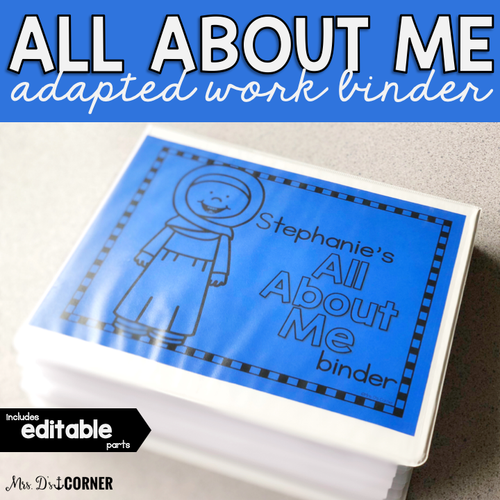 All About Me Adapted Work Binder® (editable) | Personal Info Binder