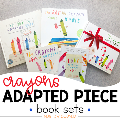 Crayons Adapted Piece Book Set [ 6 book sets included! ] Drew Daywalt