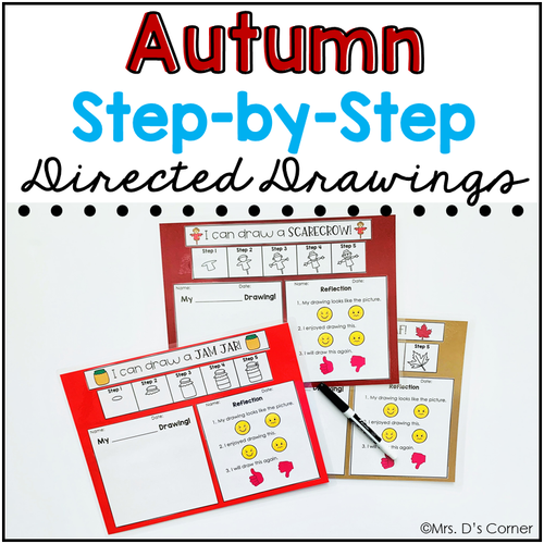 Autumn Directed Drawings | Step-by-Step Drawings for Special Ed
