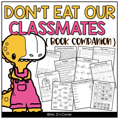 Don't Eat Our Classmates Book Companion [ Craft, Writing, and Visual Recipe! ]