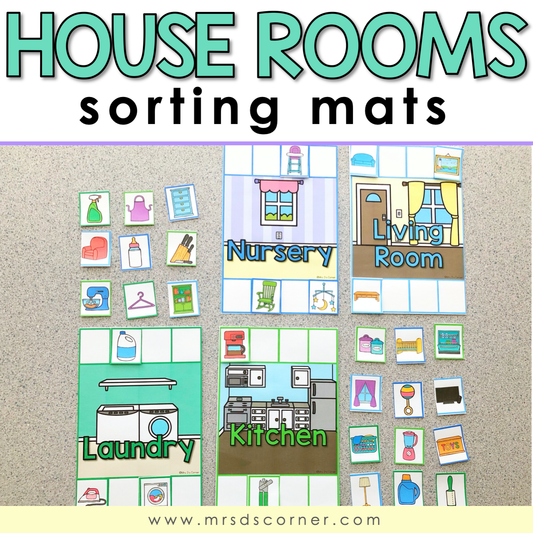 House Rooms Sorting Mats | Rooms of a House Activity