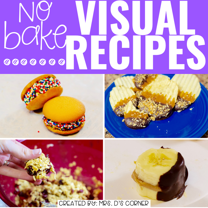April Visual Recipes with REAL Pictures for Cooking in the Classroom
