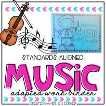 Load image into Gallery viewer, Music Adapted Work Binder® ( Standards-Aligned K-3)