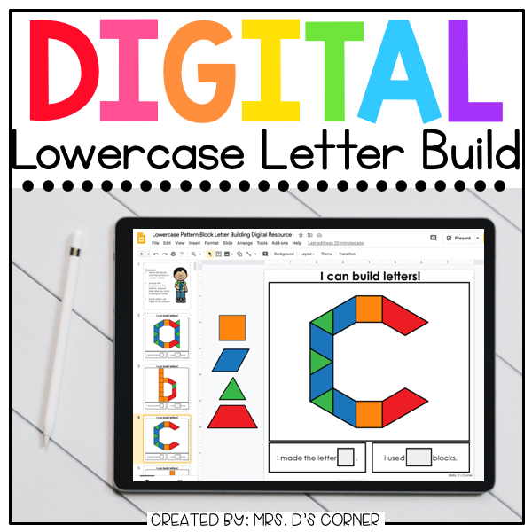 Digital Lowercase Letter Building Activity | 3 Alphabet Activities