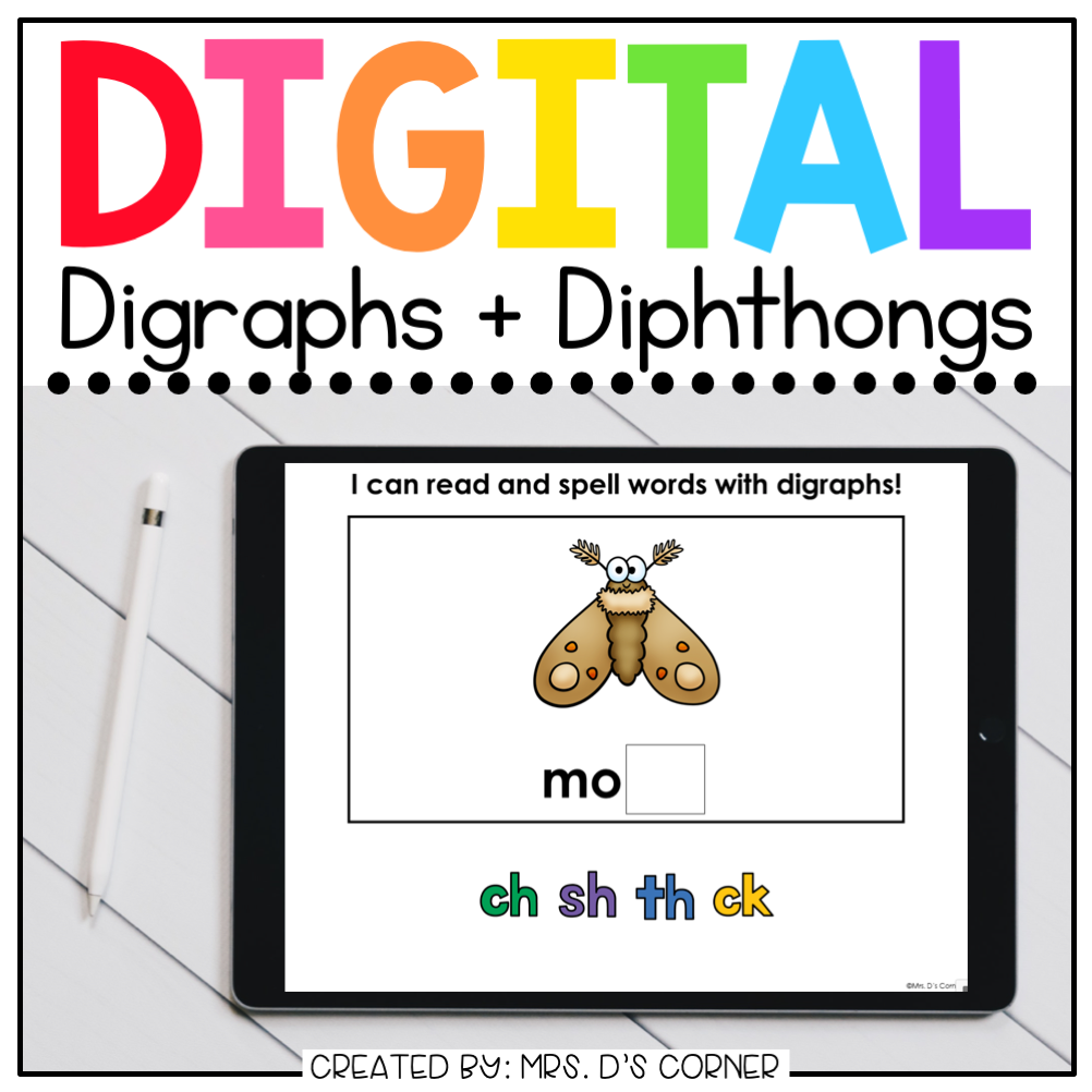 Digraphs and Diphthongs Digital Basics for Special Ed | Distance Learning