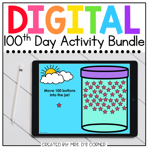 100th Day of School Digital Activity Bundle | Distance Learning