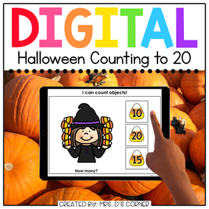 Counting Candy Corn 0 to 20 Digital Activity | Distance Learning