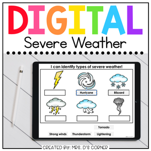 Severe Weather Digital Basics for Special Ed | Distance Learning