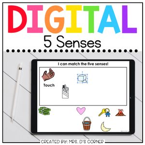 Five Senses Digital Basics for Special Ed | Distance Learning