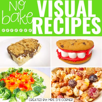 October Visual Recipes with REAL Pictures for Cooking in the Classroom