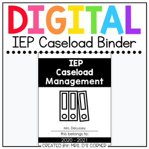Digital IEP Caseload Binder | Digital Special Education Teacher Binder