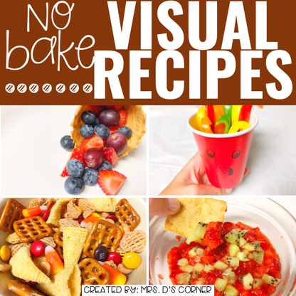 November Visual Recipes with REAL Pictures for Cooking in the Classroom