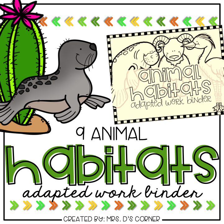 Animal Habitats Adapted Work Binder®