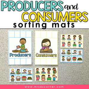 Producers and Consumers Activity Sorting Mats [2 mats included]