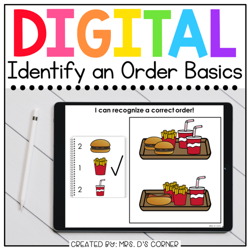 Identify the Correct Order Digital Basics for Special Ed | Distance Learning