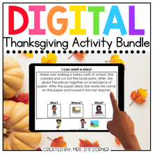 Load image into Gallery viewer, Thanksgiving Digital Activity Bundle [10 digital activities] | Distance Learning