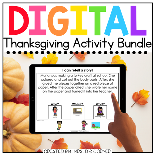 Thanksgiving Digital Activity Bundle [10 digital activities] | Distance Learning