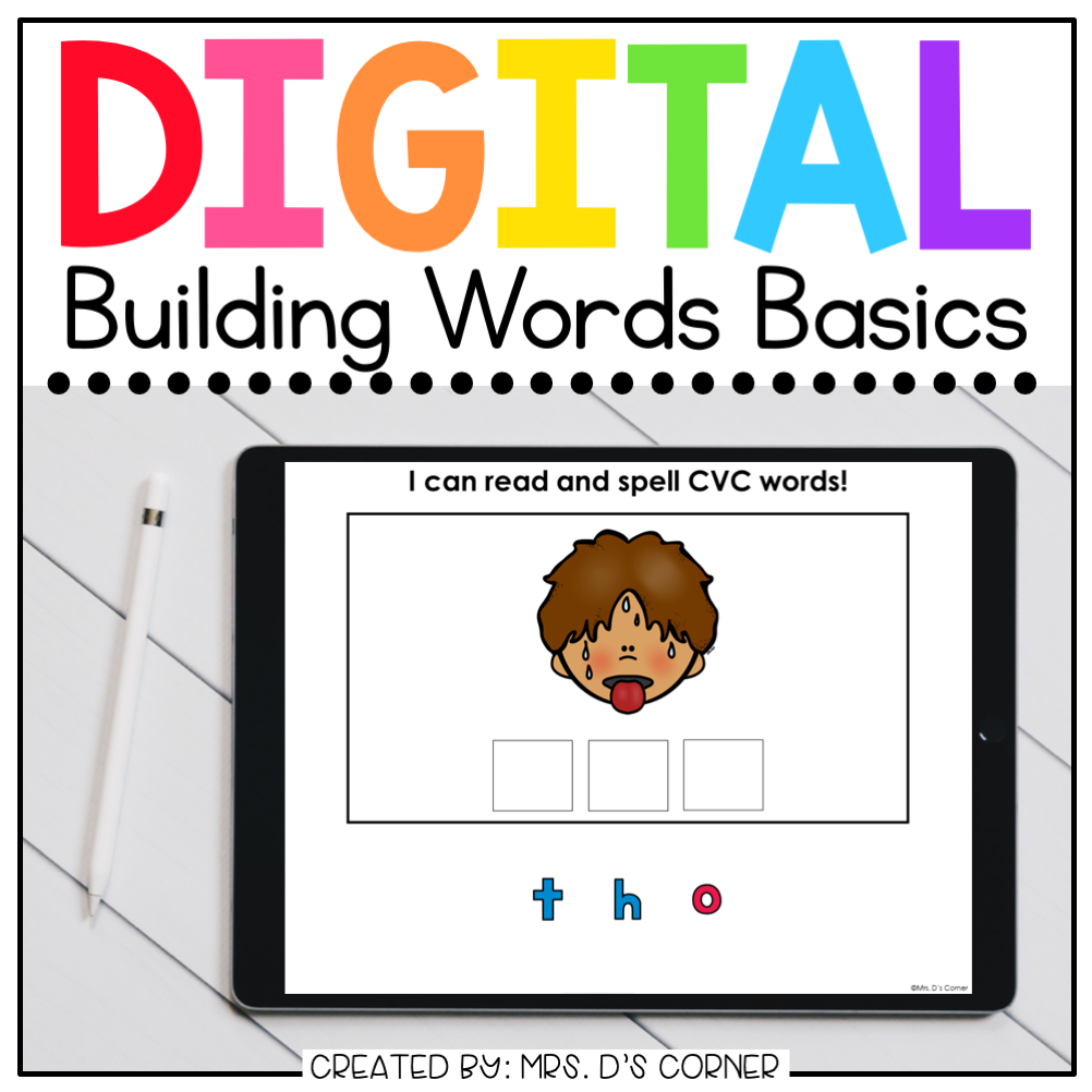 Building CVC and CVCe Words Digital Basics for Special Ed | Distance Learning