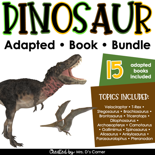 Dinosaur Adapted Book Bundle - 15 Species Included! | Dinosaur Books
