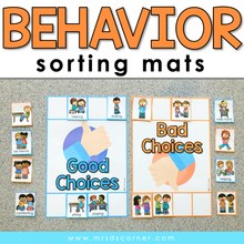 Load image into Gallery viewer, Behavior Sorting Mats [2 mats included] | Good and Bad Behavior Activity