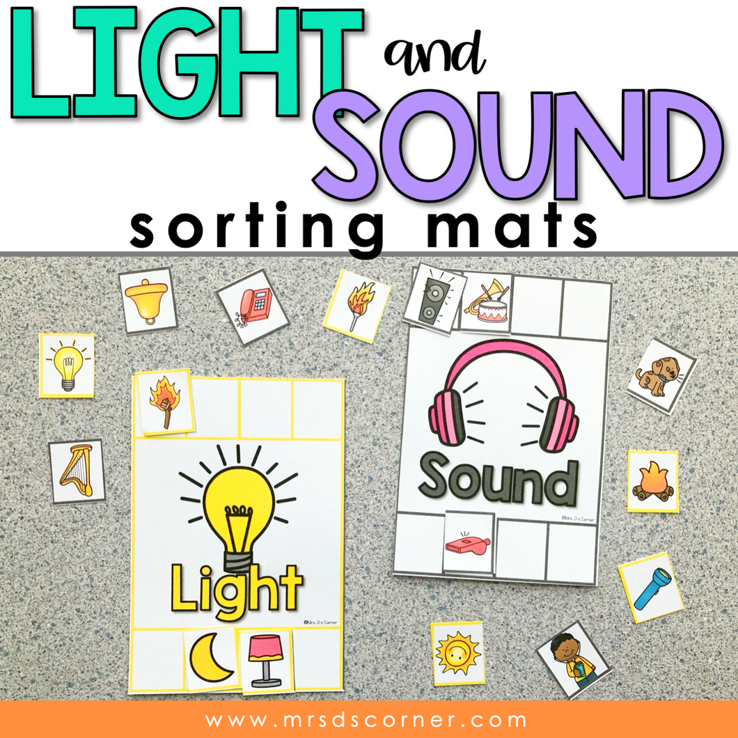 Light and Sound Sorting Mats [2 mats included] | Light and Sound Activity