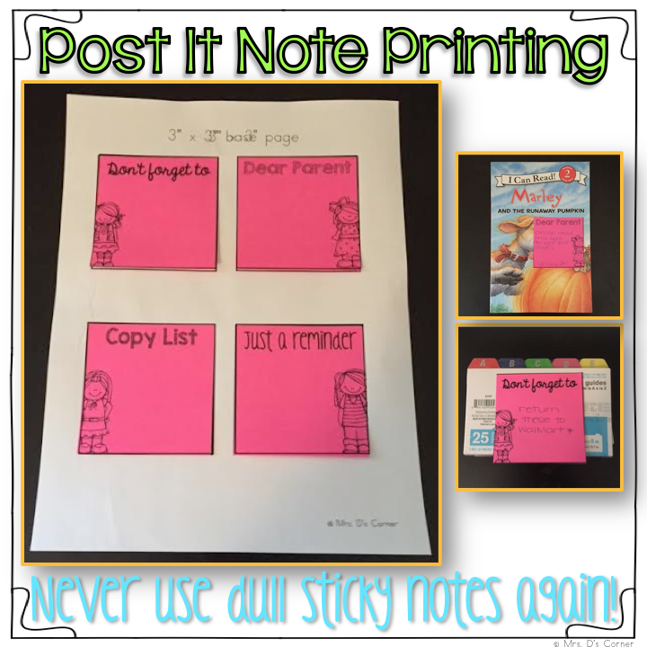 Editable Post It Note Template - 7 sizes [Melonheadz Theme]