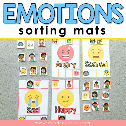 Emotions Sorting Mats [ 10 different emotions ] | Emotions Activity