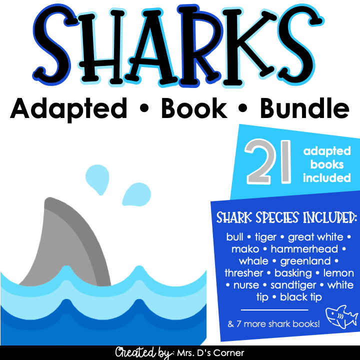 Sharks Adapted Book Bundle [ 21 total adapted books included! ]
