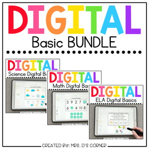 BUNDLE of Digital Basics for ELA, Math and Science | Distance Learning