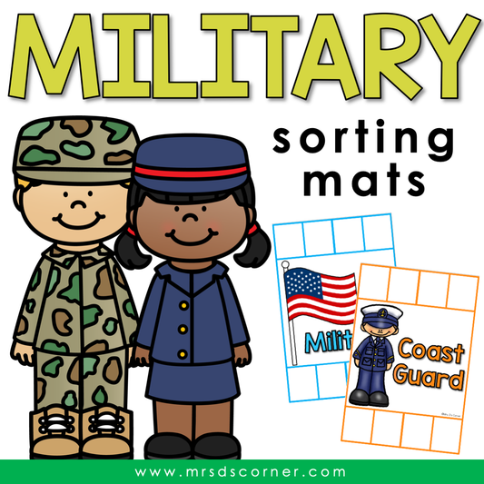 Military Sorting Mats [6 mats included] | US Military Branches Activity