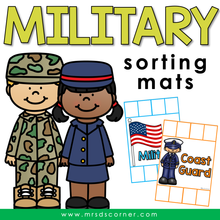 Load image into Gallery viewer, Military Sorting Mats [6 mats included] | US Military Branches Activity