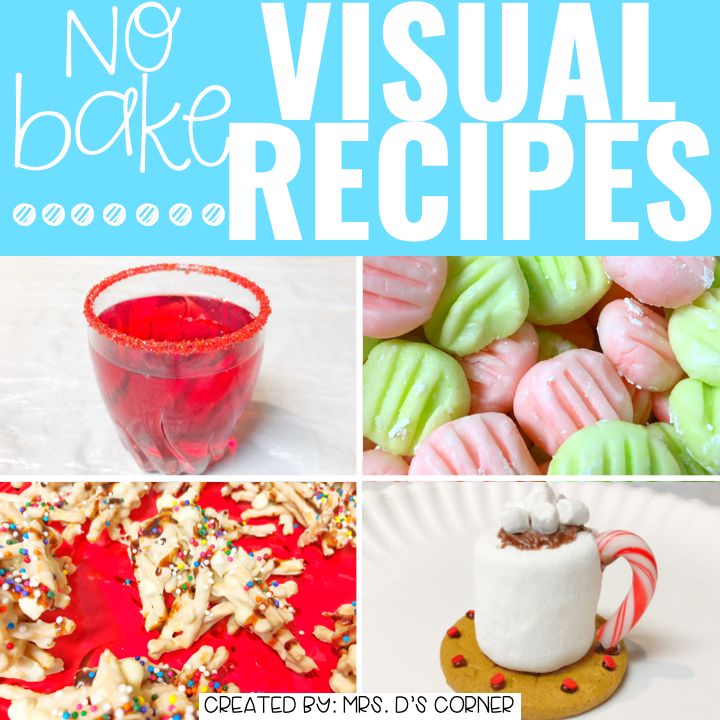 December Visual Recipes with REAL Pictures for Cooking in the Classroom