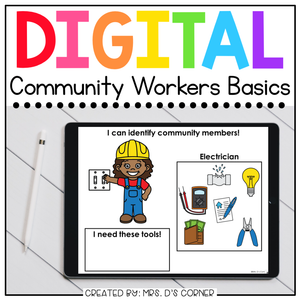 Community Helpers Digital Basics for Special Ed | Distance Learning