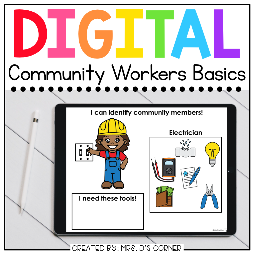 Community Helpers Digital Basics for Special Ed | Distance Learning