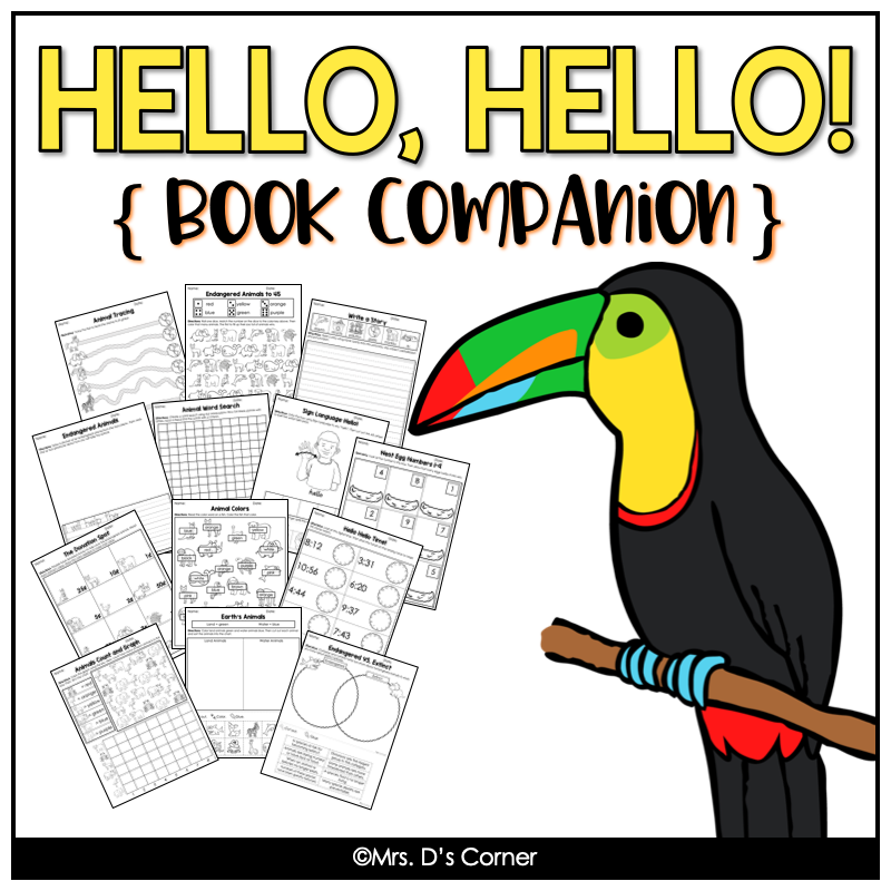 Hello Hello Book Companion, Craft, and Writing Activity
