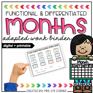 Months of the Year Adapted Work Binder® | Distance Learning