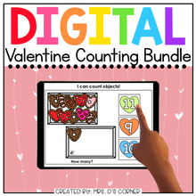 Load image into Gallery viewer, Digital Valentine-Themed Counting to 20 Learning Activity | Distance Learning