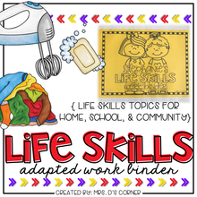 Load image into Gallery viewer, Life Skills Adapted Work Binder® {Skills for Home, School, and Community}