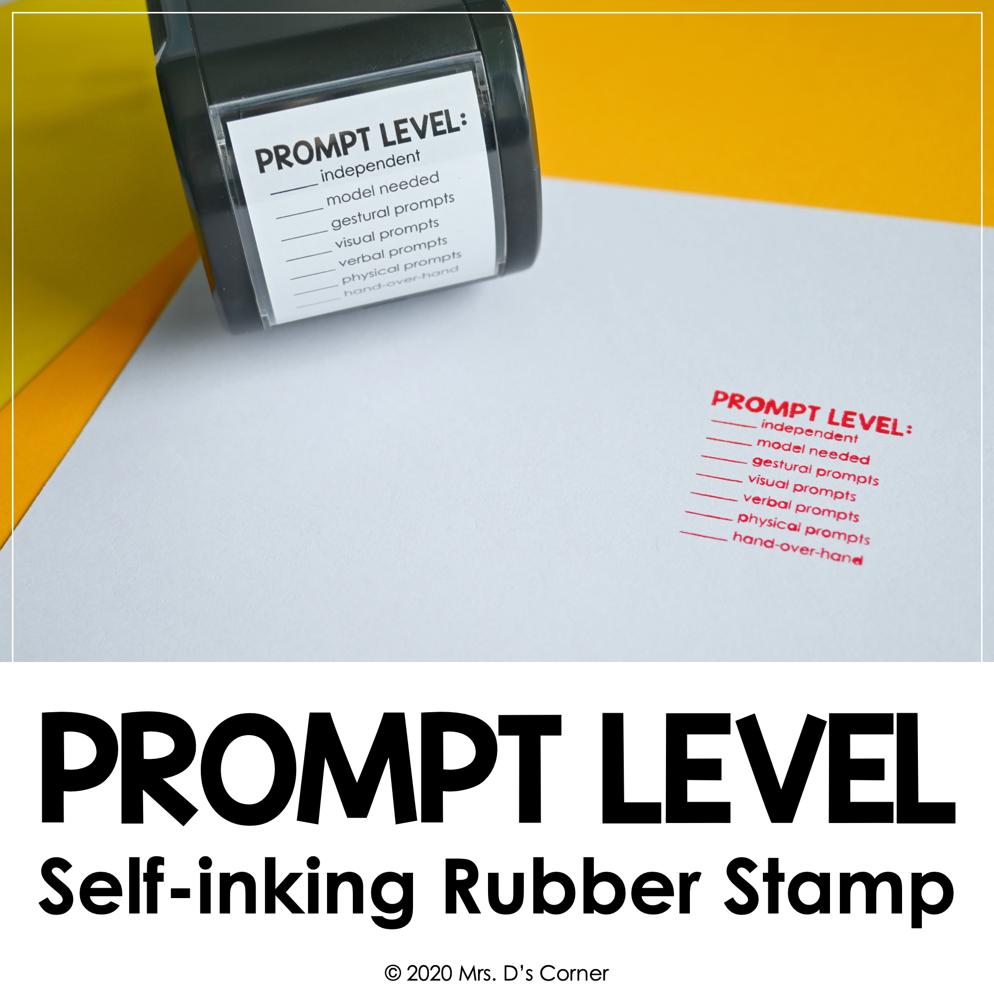 Prompt Level Self-inking Rubber Stamp