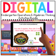 Load image into Gallery viewer, Kindergarten Operations + Algebraic Thinking Standards-Aligned Digital Bundle