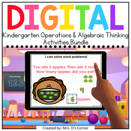 Kindergarten Operations + Algebraic Thinking Standards-Aligned Digital Bundle