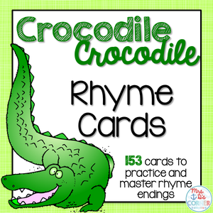 Word Family Rhyme Cards [Color and Black and White]
