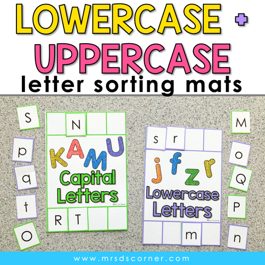 Lowercase and Uppercase Letter Sorting Mats [2 mats included] | Letter Activity